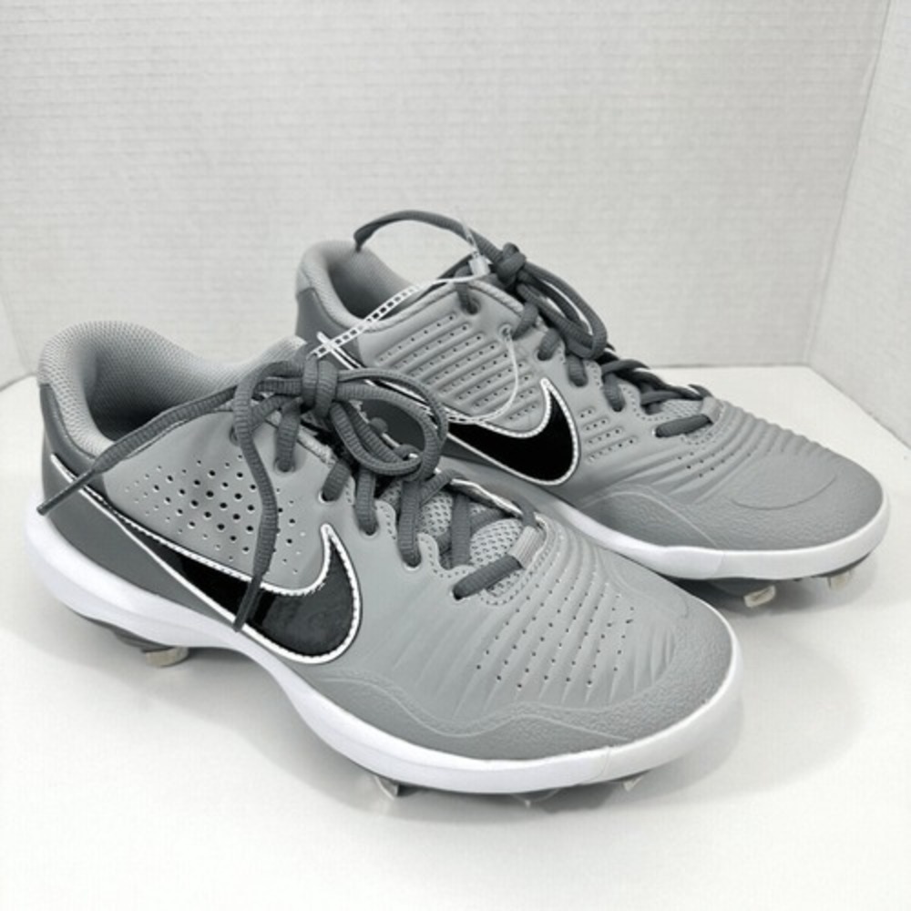 Nike Men's Alpha Huarache 3 Low Baseball Cleats Grey, Size 7